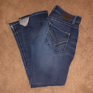 Men’s buckle black jeans